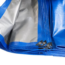 Tarpaulin Sliver/Blue Ultra Heavy Duty HDPE 205gsm/160gsm