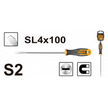 INGCO HS684100 Screwdriver Slotted 4X100MM