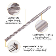 TOLSEN SDS-Plus Hammer Drill Bits X-Tip Chrome Alloy Body Multiple Size