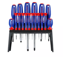 WORKPRO W000807 Screwdriver Set with Rack CR-V Blade Black Magnetic Tip 18PCS