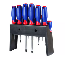 WORKPRO W000807 Screwdriver Set with Rack CR-V Blade Black Magnetic Tip 18PCS