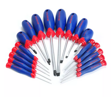 WORKPRO W000807 Screwdriver Set with Rack CR-V Blade Black Magnetic Tip 18PCS