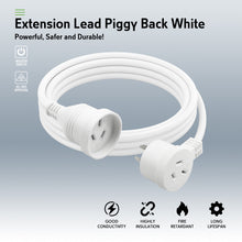 Extension Lead Piggy Back White 10A 240V 1.8M SAA