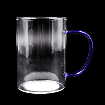 MUTBERG Borosilicate Glass Mug 300ML(10OZ) Clear/Red Brown/Green