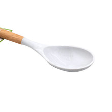 MUTBERG Spoon FDA Silicone with Rubber Wood Handle 34.5x7x1.8cm