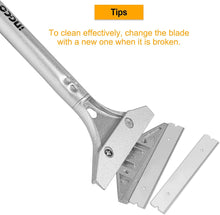 INGCO 4 Inch Razor Blade Floor Scraper Tool with 6pcs Metal Razor Blades for Removing