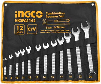 INGCO Combination Spanner Set 12 Pcs - HKSPA1142