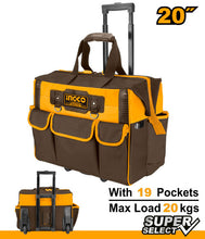 INGCO 20" Rolling Rigid Tool Bag 450x280x360MM Max load: 20kg -HRRTB2015