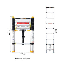 GOKULAD Telescopic Ladder Soft Close Aluminium 9 Steps 2.6M/ 13 Steps 3.8M