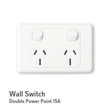 IGOTO AS337 Flat Wall Switch Doulbe Power Point 15A