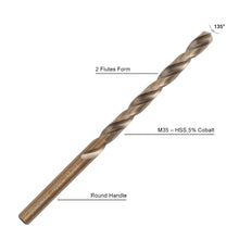 COMOWARE CO03521 Twist Drill Bit Set HSS M35 1/16 IN. to 3/8 IN. 21PCS