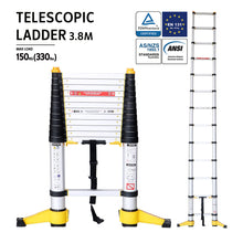 GOKULAD Telescopic Ladder Soft Close Aluminium 9 Steps 2.6M/ 13 Steps 3.8M