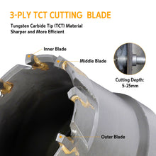 TOLSEN TCT Hole Saw 3-Ply Cutters 14mm-75mm