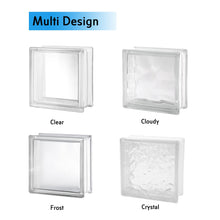 CSAIC Glass Block Square Hollow Frost/Ice Crystal/Clear Craft L190xD190xH80mm