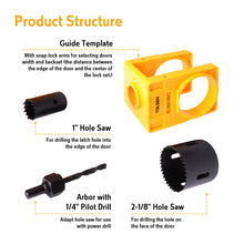 TOLSEN TS75863 Lock Installation Hole Saw Set 4PCS