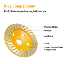 TOLSEN Single/Double Row Segmented Turbo Cup Grinding Wheel for Concrete