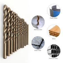 COMOWARE CO03515 Twist Drill Bit Set HSS M35 1/16 IN. to 3/8 IN. 15PCS