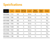 TOLSEN Jigsaw Blade HCS For Wood/Metal Multiple Sizes