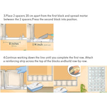 CSAIC Glass Block Square Hollow Frost/Ice Crystal/Clear Craft L190xD190xH80mm