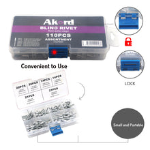 Akord Blind Rivet Assortment Kit 110pcs AKDK110R