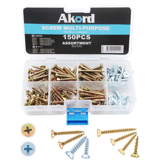 AKORD-Screws-Multi-purpose-Assortment-150pcs-AKDK150TS