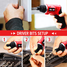 AKORD Cordless Screwdriver Kit 11PCS & Multi-purpose Screws Assortment 350PCS