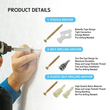 Akord Anchor Self Drilling & Toggle Assortment Kit 50pcs AKDK50A