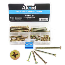 Akord Screw Chipboard Assortment Kit 75PCS