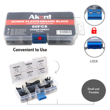 AKORD Screw Plasterboard Black Assortment Kit 80PCS