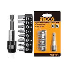 INGCO AKSD0071 Screwdriver Bits Set 9Pcs Trade