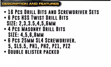 INGCO AKSDB9165 Drill Bit & Screwdriver Bit Set 16Pcs