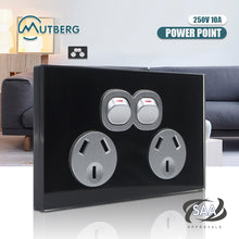 CLSOL Glass Panel Horizontal/Vertical Wall Switches & GPOs