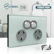 CLSOL Glass Panel Horizontal/Vertical Wall Switches & GPOs