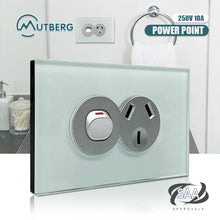 CLSOL Glass Panel Horizontal/Vertical Wall Switches & GPOs