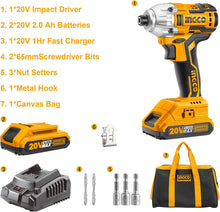 INGCO CIRLI2002S Li-ion Brushless Impact Driver 20V Kit