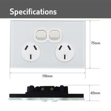 CLSOL Glass Panel Horizontal/Vertical Wall Switches & GPOs
