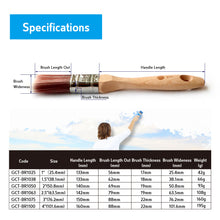 CIC Paint Brush Synthetic Bristle Beech Wooden Handle 25mm 38mm 50mm 63mm 75mm 100mm