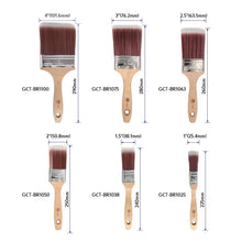 CIC Paint Brush Synthetic Bristle Beech Wooden Handle 25mm 38mm 50mm 63mm 75mm 100mm