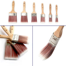 CIC Paint Brush Synthetic Bristle Beech Wooden Handle 25mm 38mm 50mm 63mm 75mm 100mm