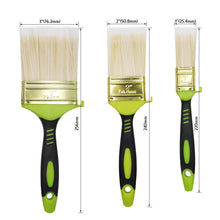 CIC YF1509 Paint Brush Set 3pcs PET Bristle TPR Handle 1inch-3inch (25.4mm-76.2mm)