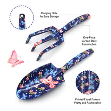 MUTBERG CGYH 6001 Garden Tools Black Floral Printed Aluminum Alloy 3 PCS Kit