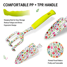 MUTBER GEGGT0528 Aluminum Alloy Garden Tools Floral Printed With Apron Glove 5 PCS Kit