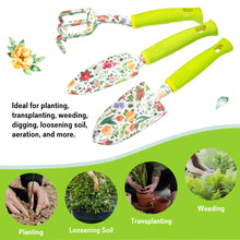 MUTBER GEGGT0528 Aluminum Alloy Garden Tools Floral Printed With Apron Glove 5 PCS Kit
