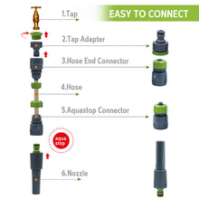 AIFA AF2020 Garden Irrigation Fittings 5pcs Set for 1/2inch Hose (3/4inch 1inch Tap Adaptor)