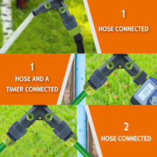 AIFA AF3029 Garden Irrigation Fittings Dual Snap In Coupling with Shut off and Swivel 3/4inch to 1inch