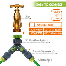 AIFA AF3129 Garden Irrigation Fittings Dual Snap In Coupling with Shut off and Swivel 1/2inch to 3/4inch