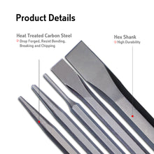 JJ JJT2213 5pcs Cold Chisel Set High Carbon Steel