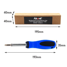 Akord Multipurpose Screwdriver Set Cr-v Two-way Bit 6 In 1 Set SDS612