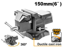 Ingco HBV086 6" (150mm) Bench Vise with Anvil, Ductile Cast Iron Material