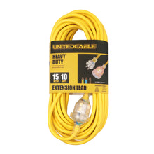 UNITED CABLE Extension Lead 15 & 25 Meter Yellow 10Amp 240V